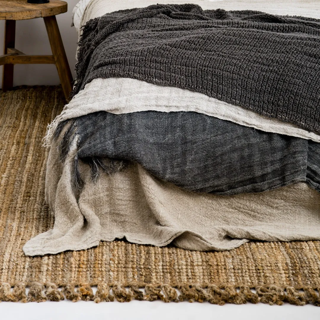 Fringed Natural Jute