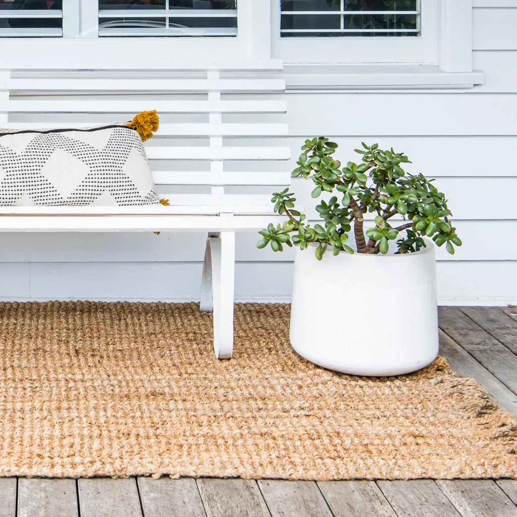 Fringed Natural Jute