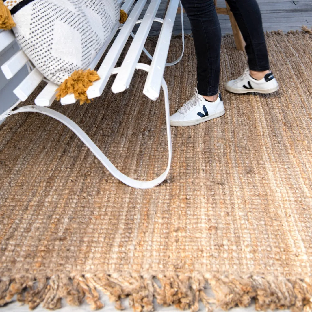 Fringed Natural Jute