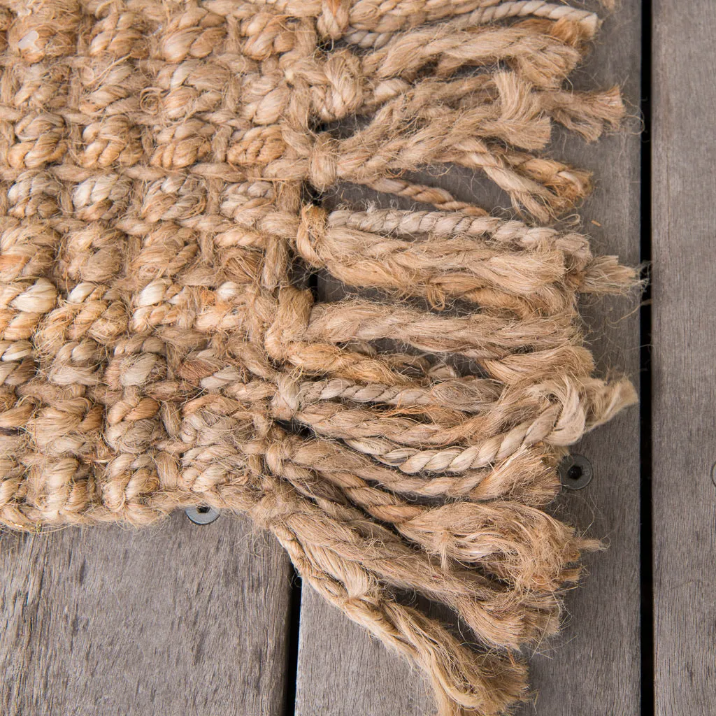 Fringed Natural Jute