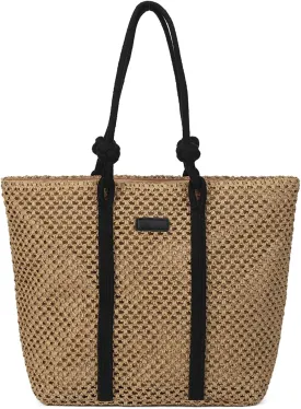 Gladdon Straw Tote Bag Beach Accessories for Women Vacation Woven Large Shoulder Purses