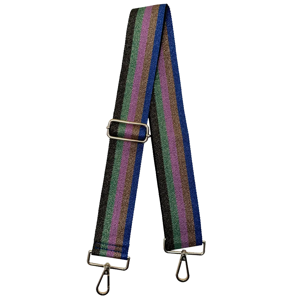 Glitter Multi Stripe Interchangeable Woven Bag Strap