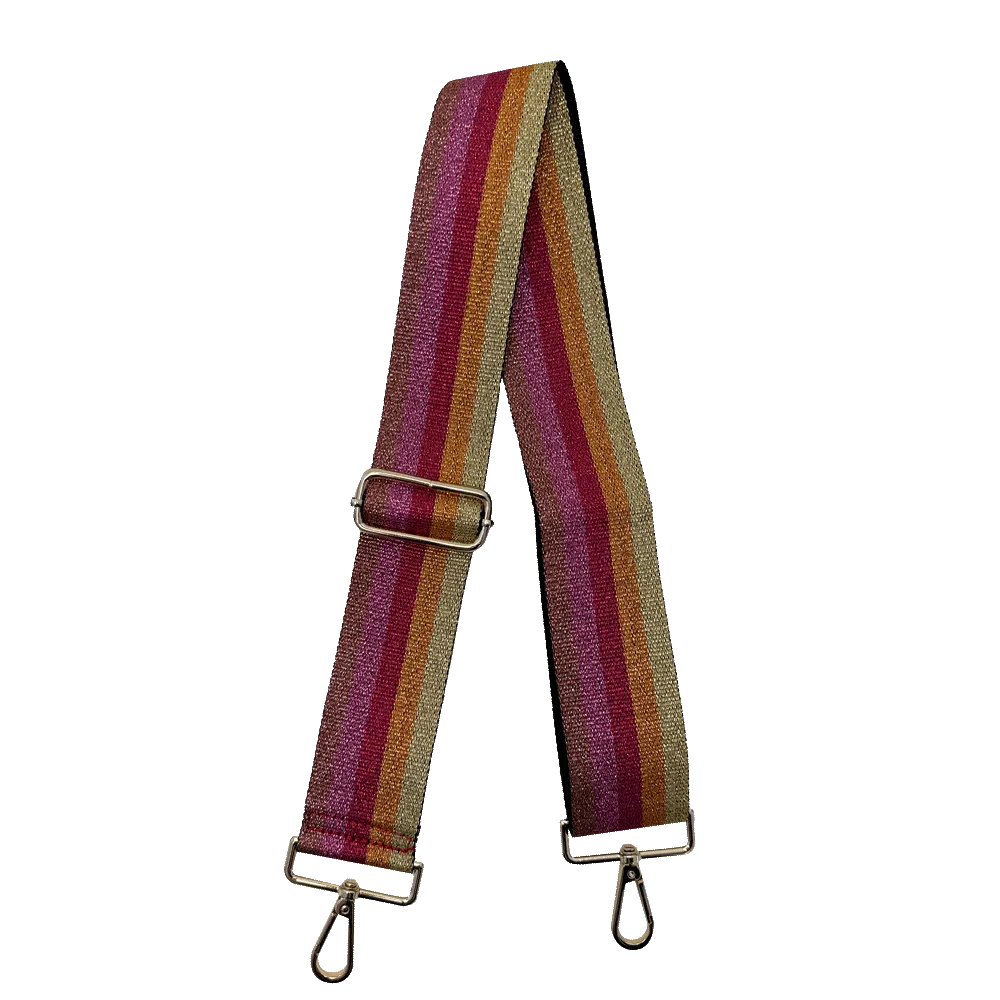 Glitter Multi Stripe Interchangeable Woven Bag Strap
