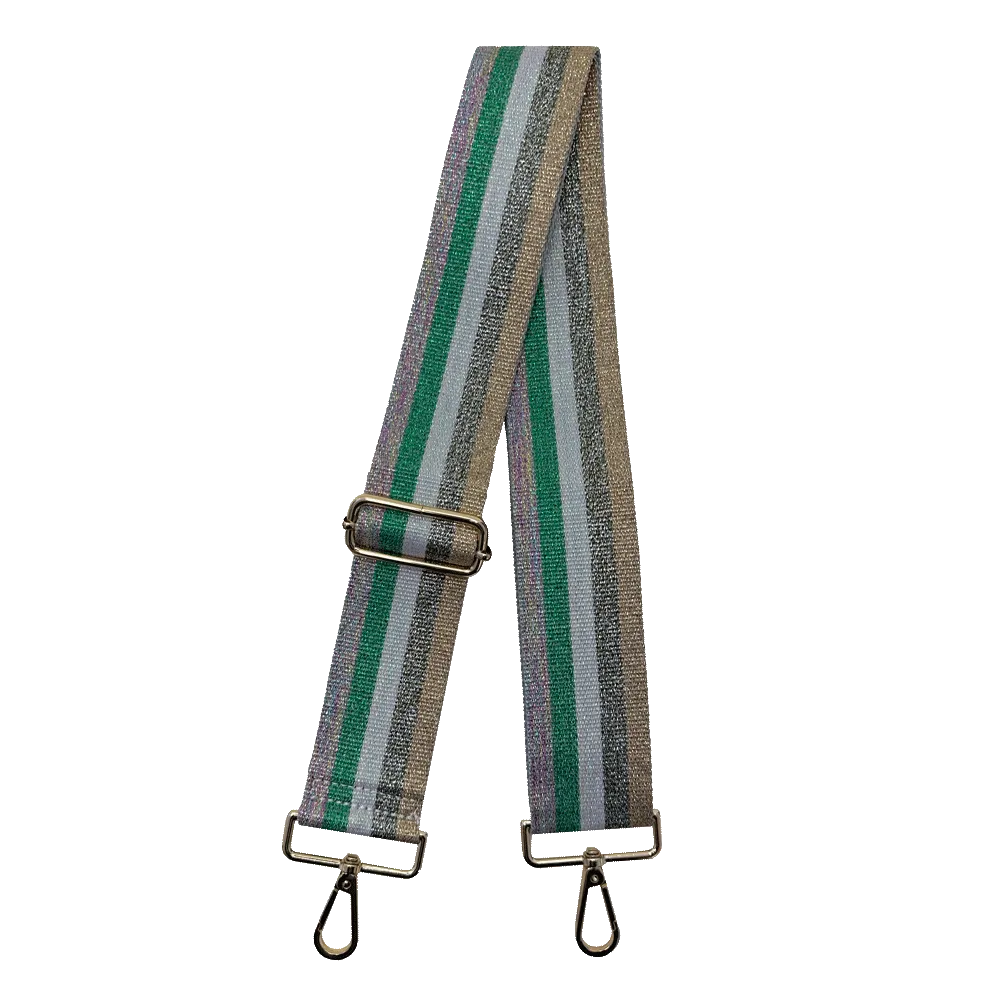 Glitter Multi Stripe Interchangeable Woven Bag Strap