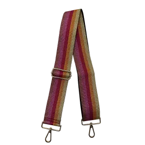 Glitter Multi Stripe Interchangeable Woven Bag Strap