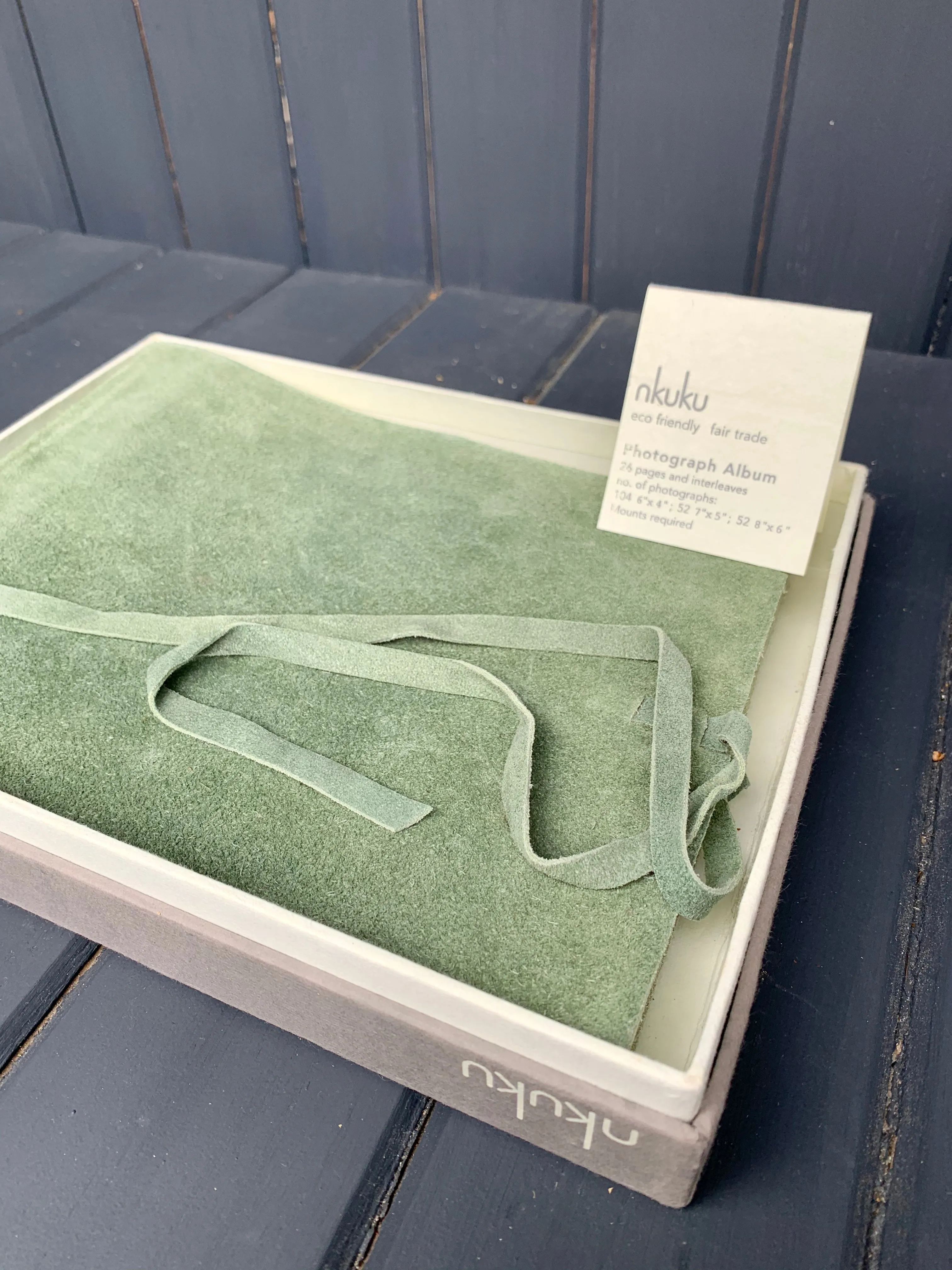 Green Suede Album Medium - by eco Friendly Nkuku