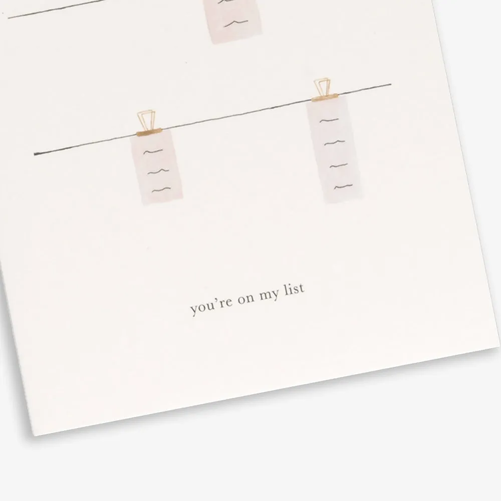 GREETING CARD // LISTS
