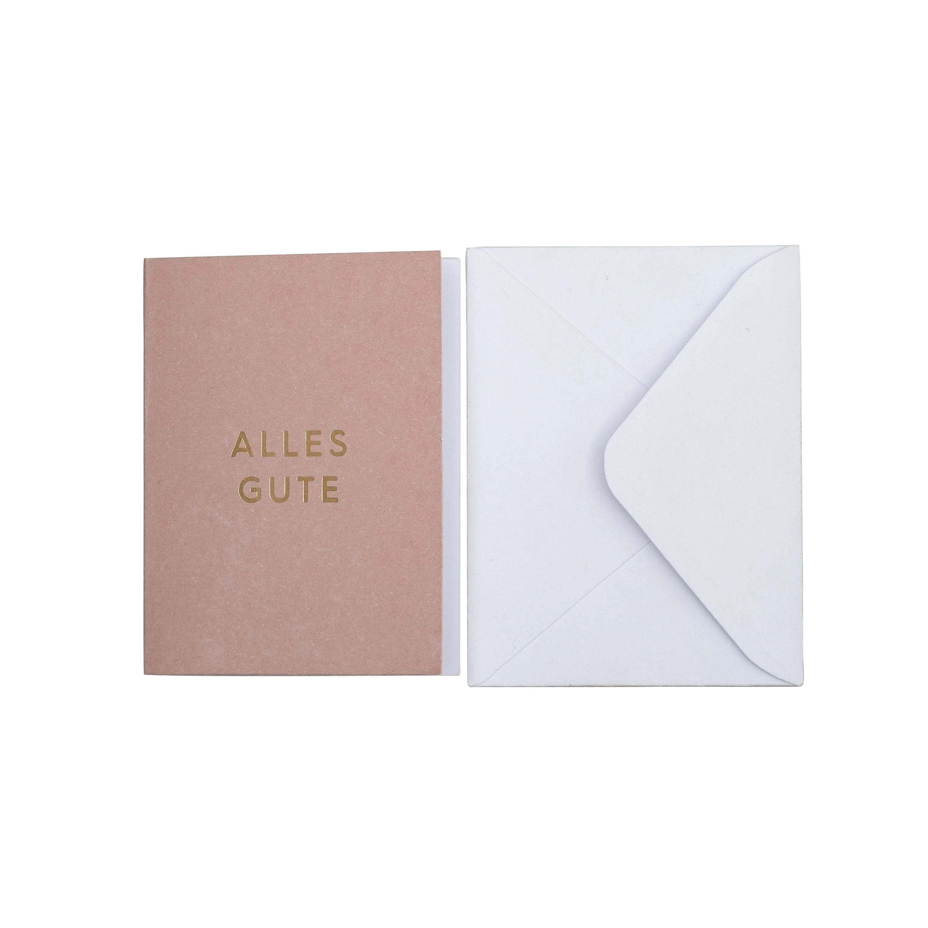 Greeting card, "Alles Gute" with envelope