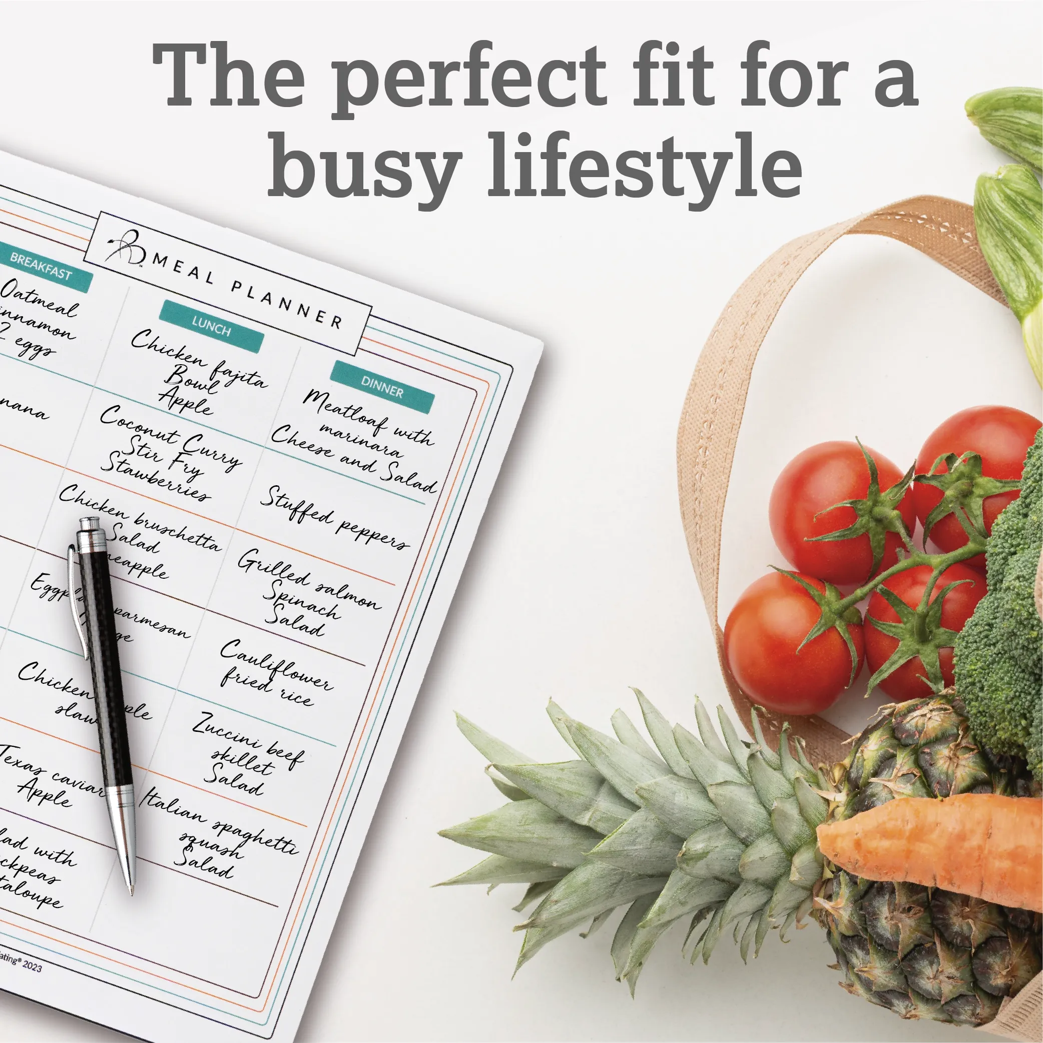Grocery Shopping List   Meal Planner Combo
