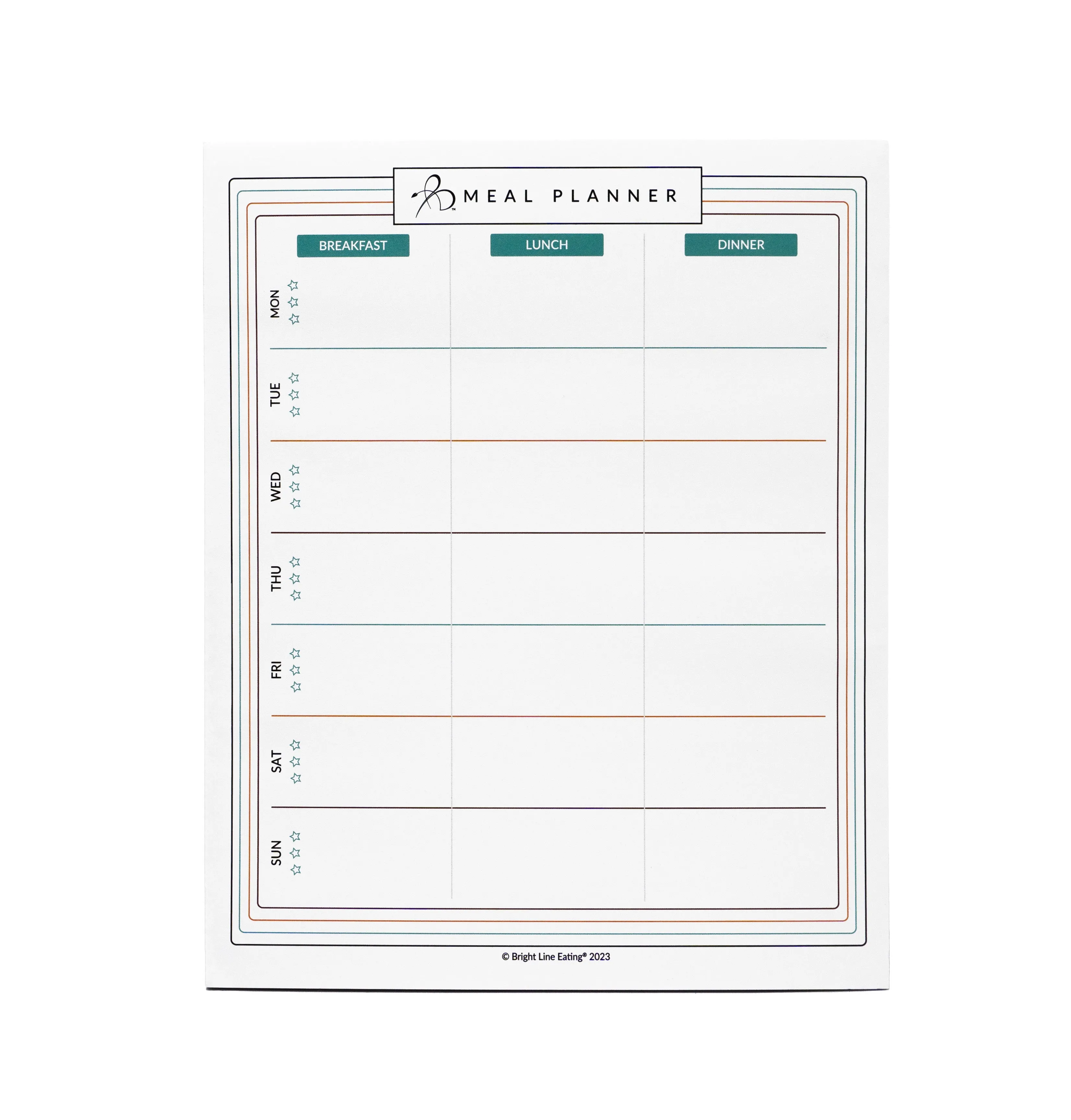Grocery Shopping List   Meal Planner Combo