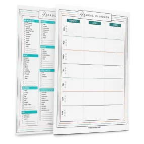 Grocery Shopping List   Meal Planner Combo