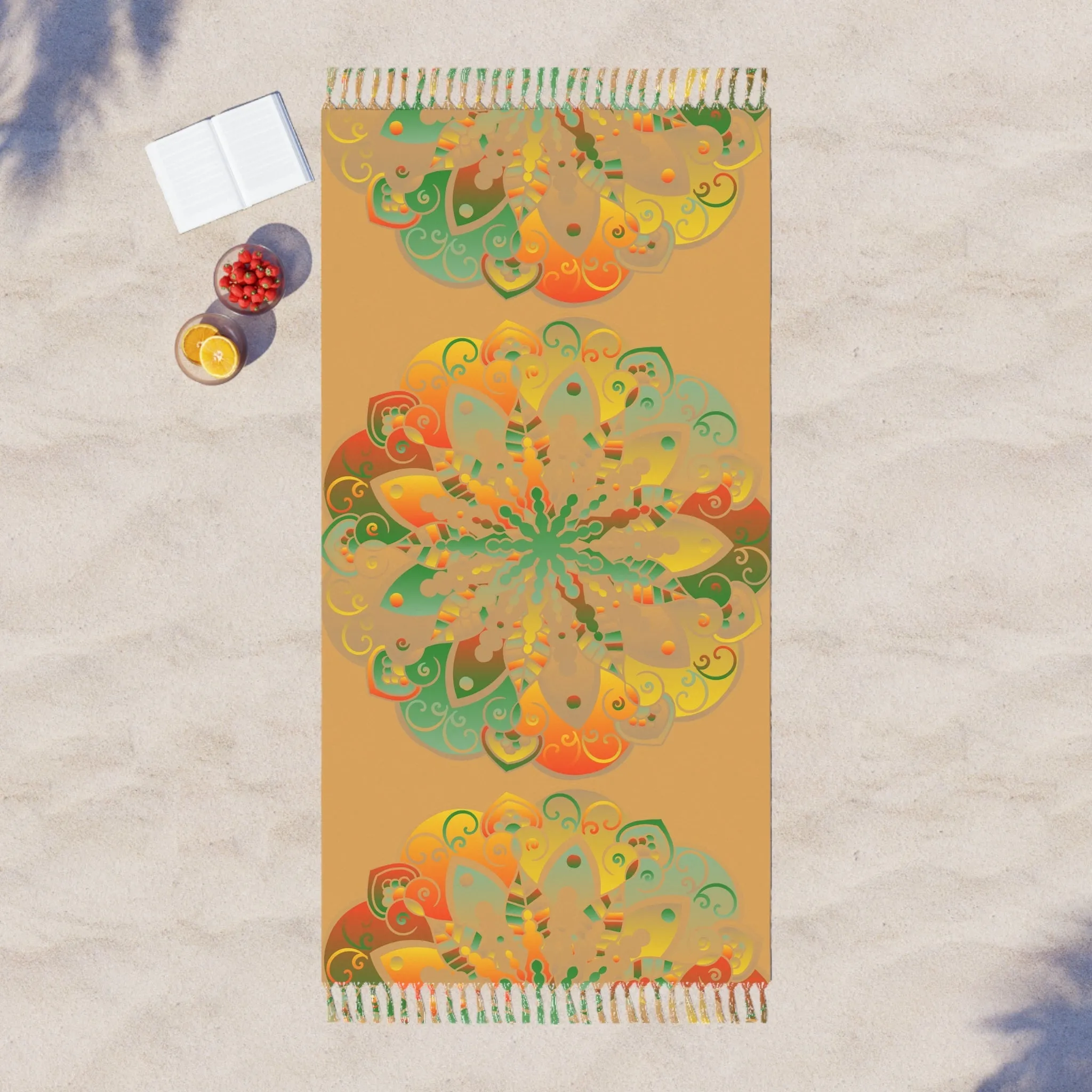 Handmade Mandala Beach Cloth - Boho Dune Art