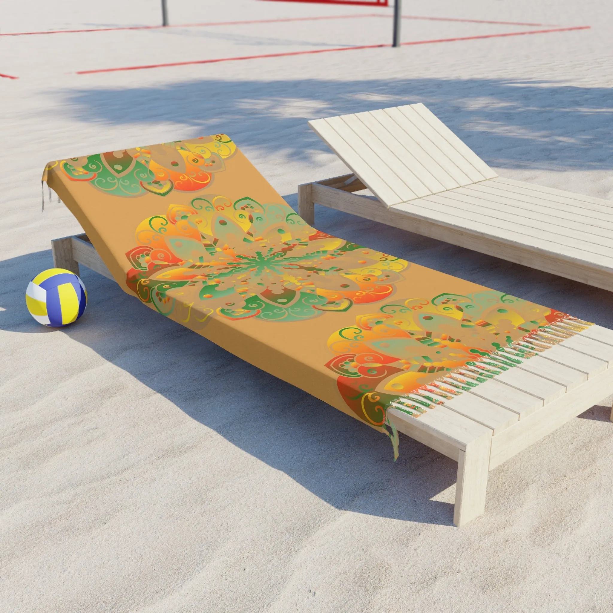 Handmade Mandala Beach Cloth - Boho Dune Art
