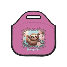Hanging in There - Neoprene Black Lunch Bag