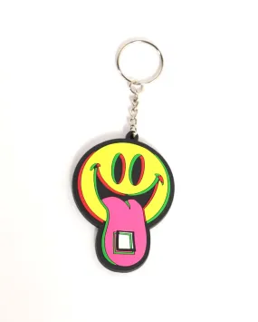 Happy Hour Acid Smiley Keychain