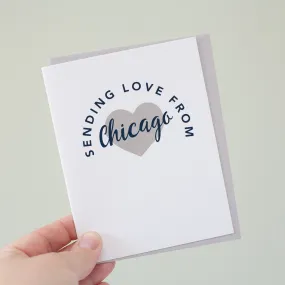 hello from Chicago greeting card, Chicago greeting card