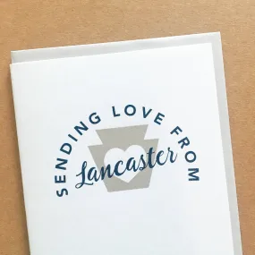 hello from Lancaster greeting card, Pennsylvania greeting card