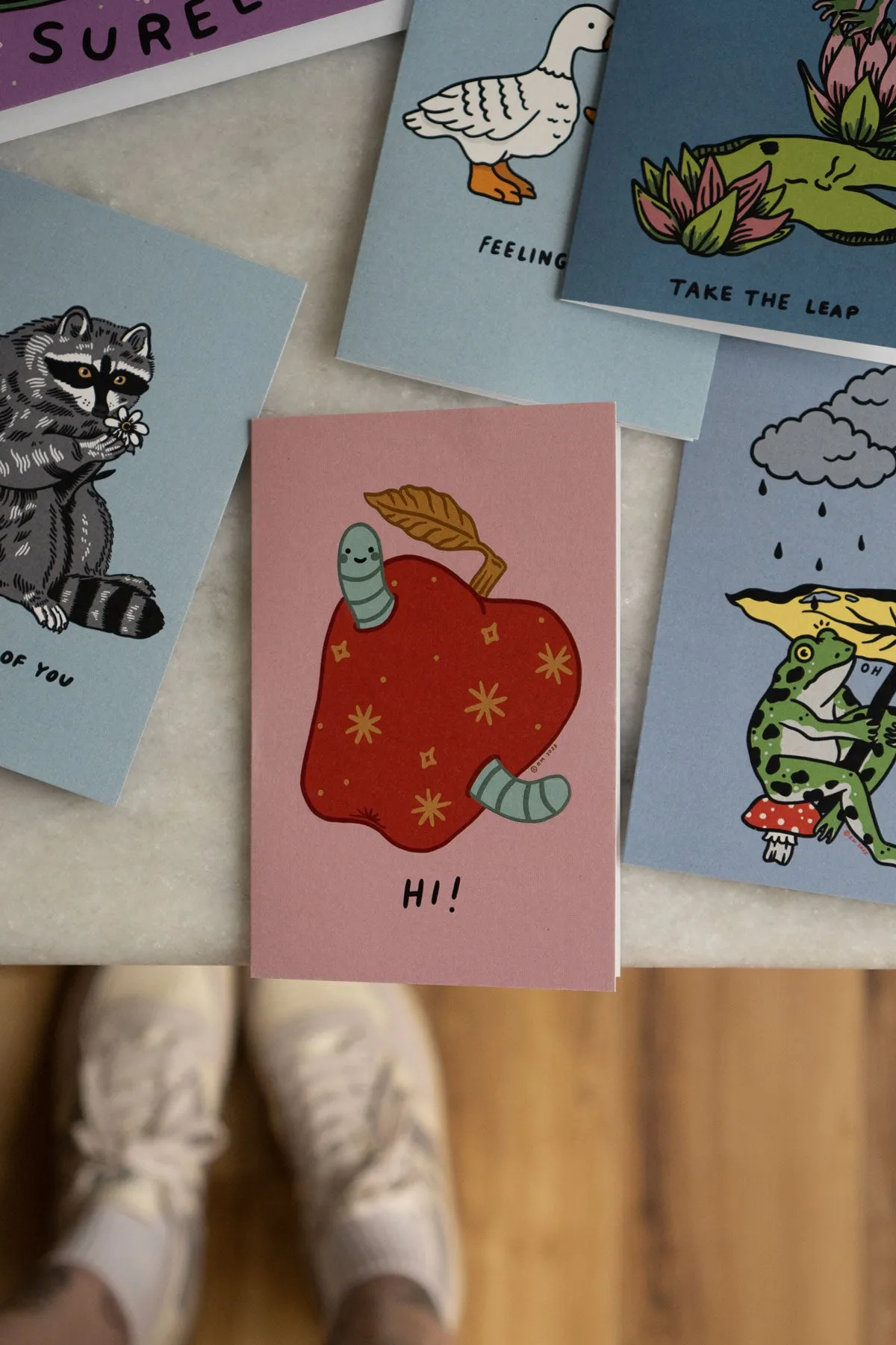 Hi (Worm) Card