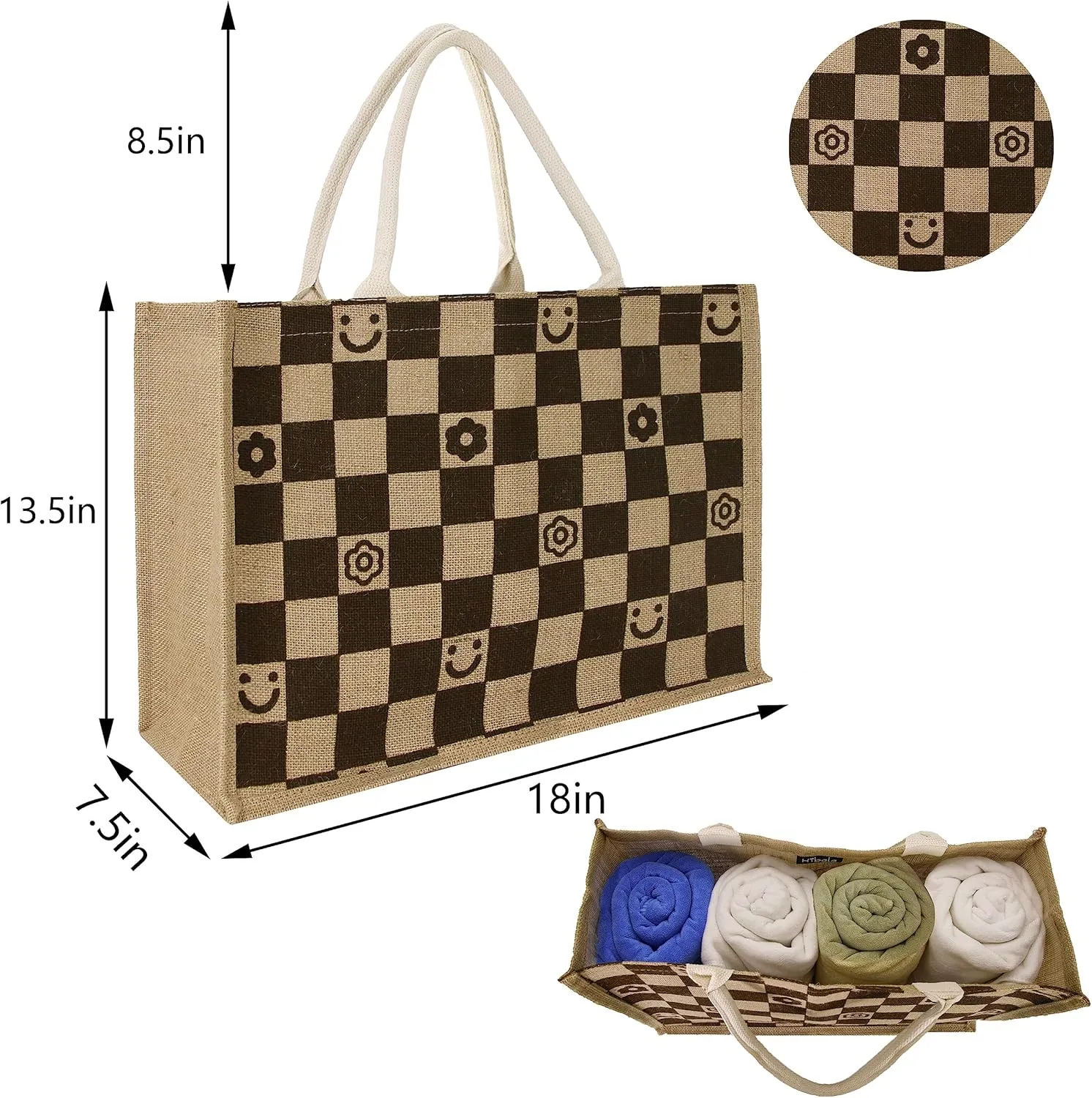 Hibala Woven Large Beach Bag Straw Beach Tote Handmade Weaving Shoulder Tassel Bag Handbag
