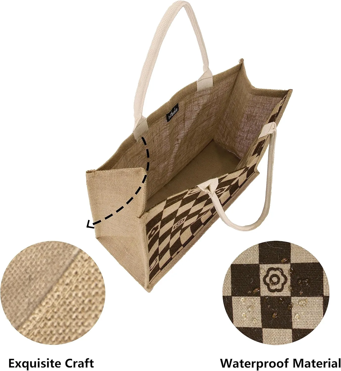 Hibala Woven Large Beach Bag Straw Beach Tote Handmade Weaving Shoulder Tassel Bag Handbag