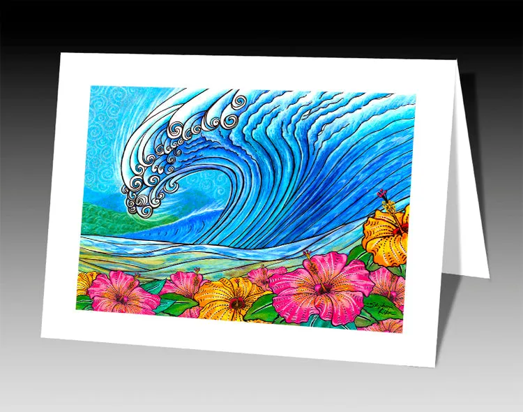 Hibiscus Wave Notecard