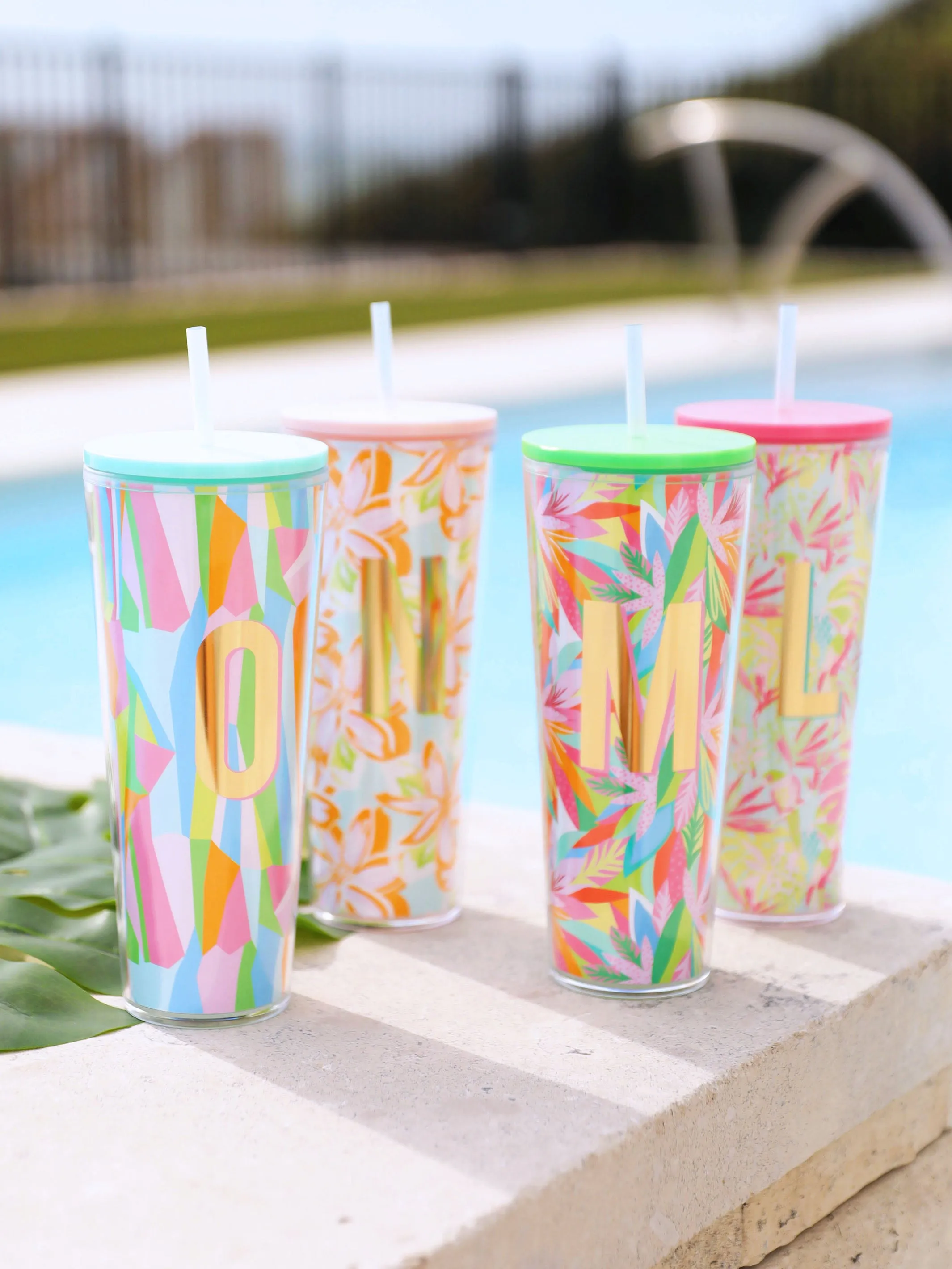 Initial 24oz Straw Tumbler | Tropical