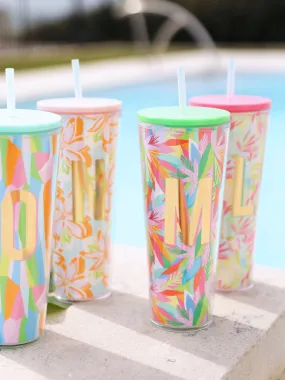 Initial 24oz Straw Tumbler | Tropical
