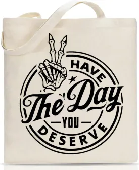 Inspirational Canvas Tote Bag with Pattern for Women Sturdy Canvas Tote Bag for Vacation,Shopping,Grocery