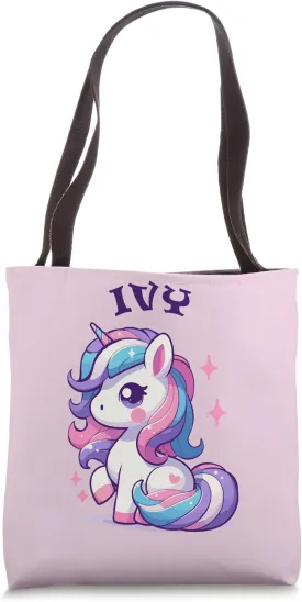 Ivy Cute Unicorn Design for Girls Name Ivy Tote Bag