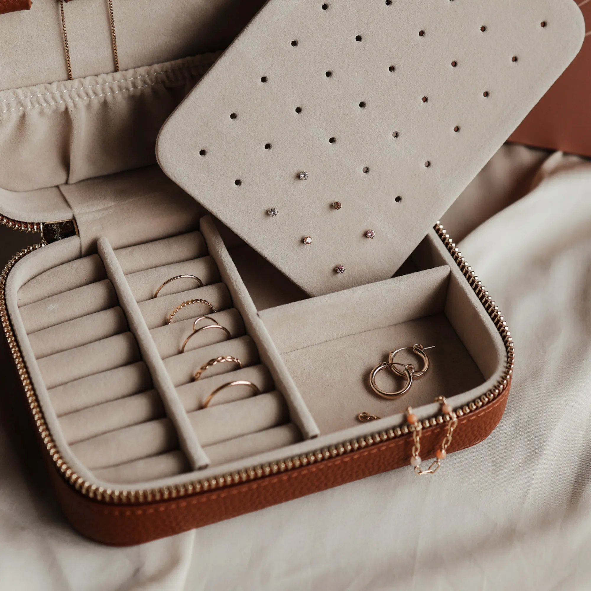 Jewellery Travel Case • Tan Brown