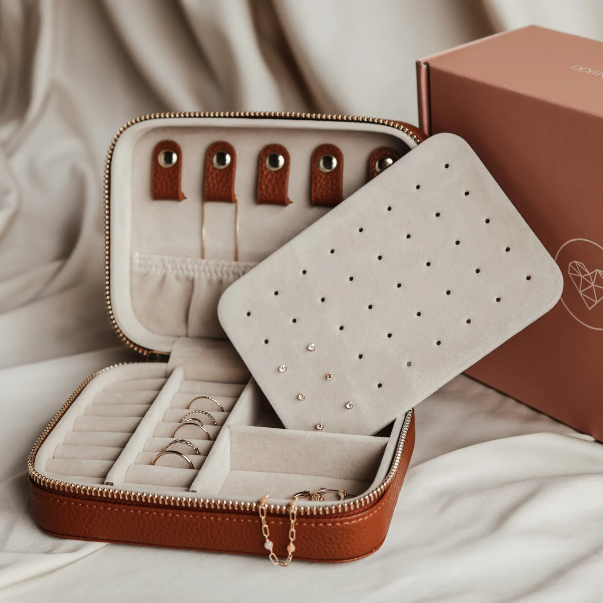 Jewellery Travel Case • Tan Brown