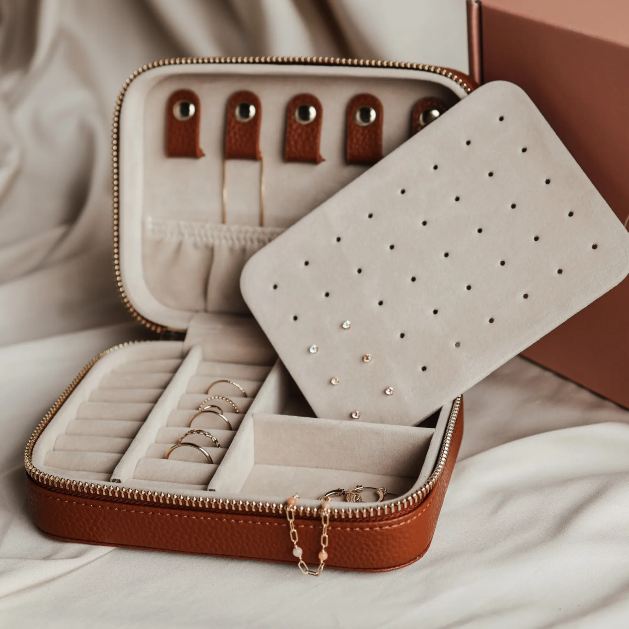 Jewellery Travel Case • Tan Brown
