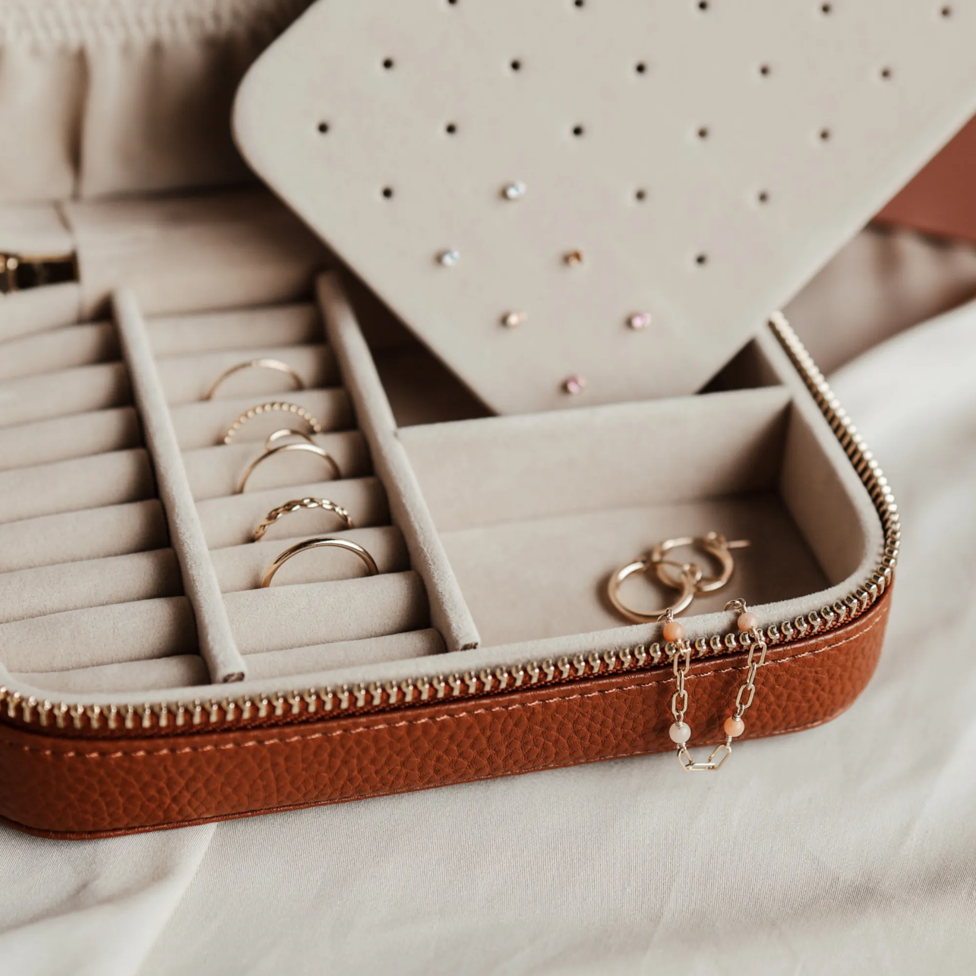 Jewellery Travel Case • Tan Brown