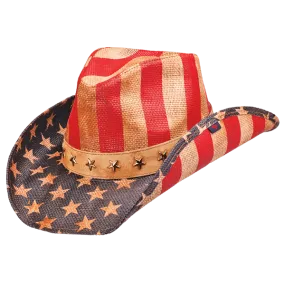 Justice Red White Blue USA Cowboy Hat by Peter Grimm - Bourbon Cowgirl