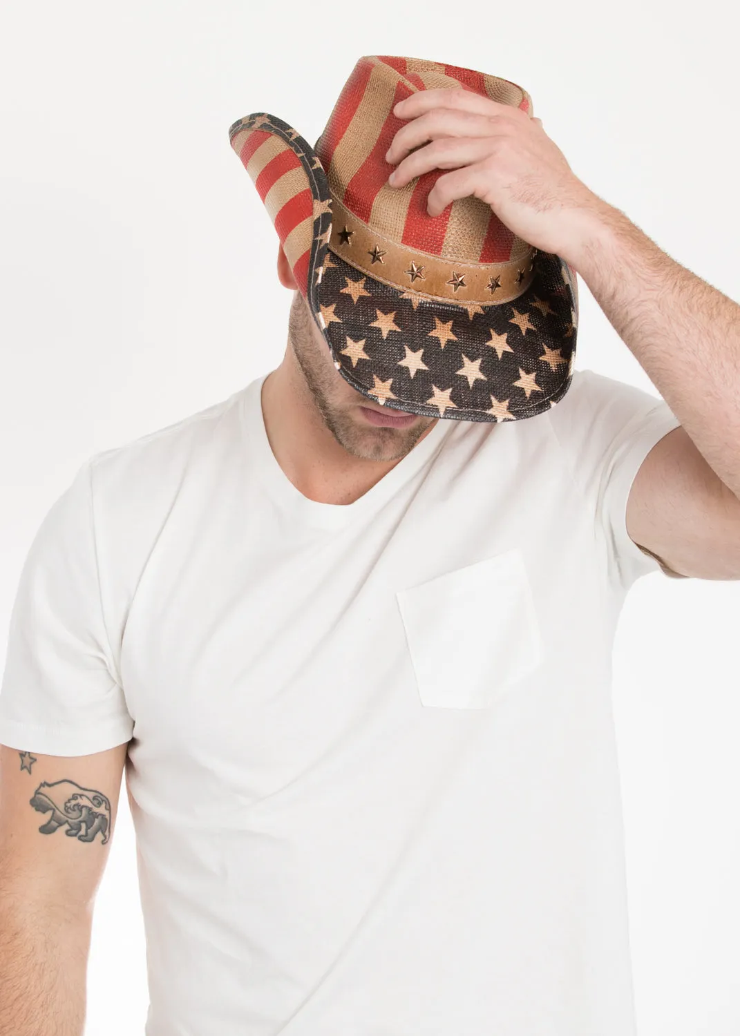 Justice Red White Blue USA Cowboy Hat by Peter Grimm - Bourbon Cowgirl