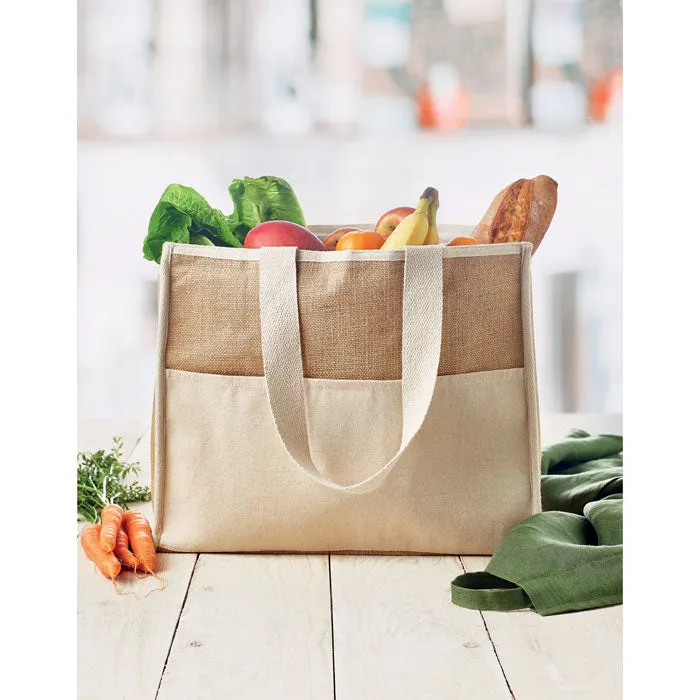 Jute And Canvas Cooler Bag | CAMPO DE GELI - MO6160