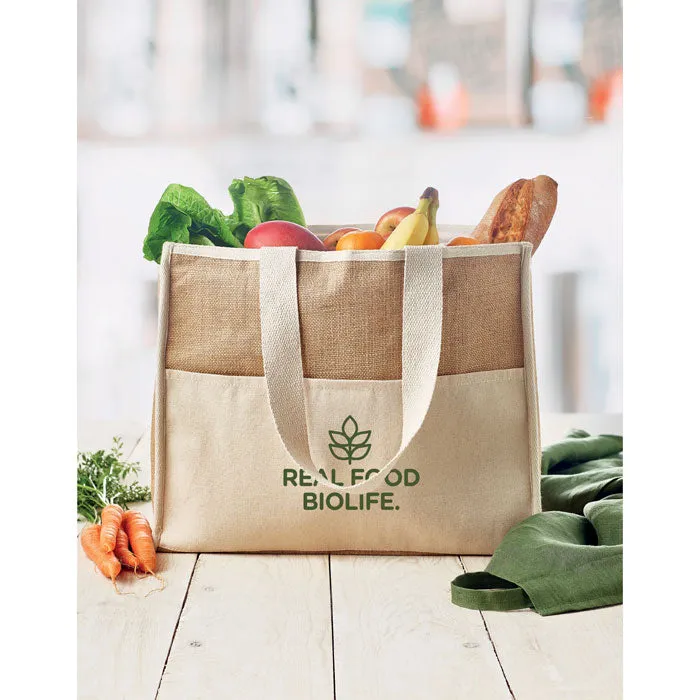 Jute And Canvas Cooler Bag | CAMPO DE GELI - MO6160