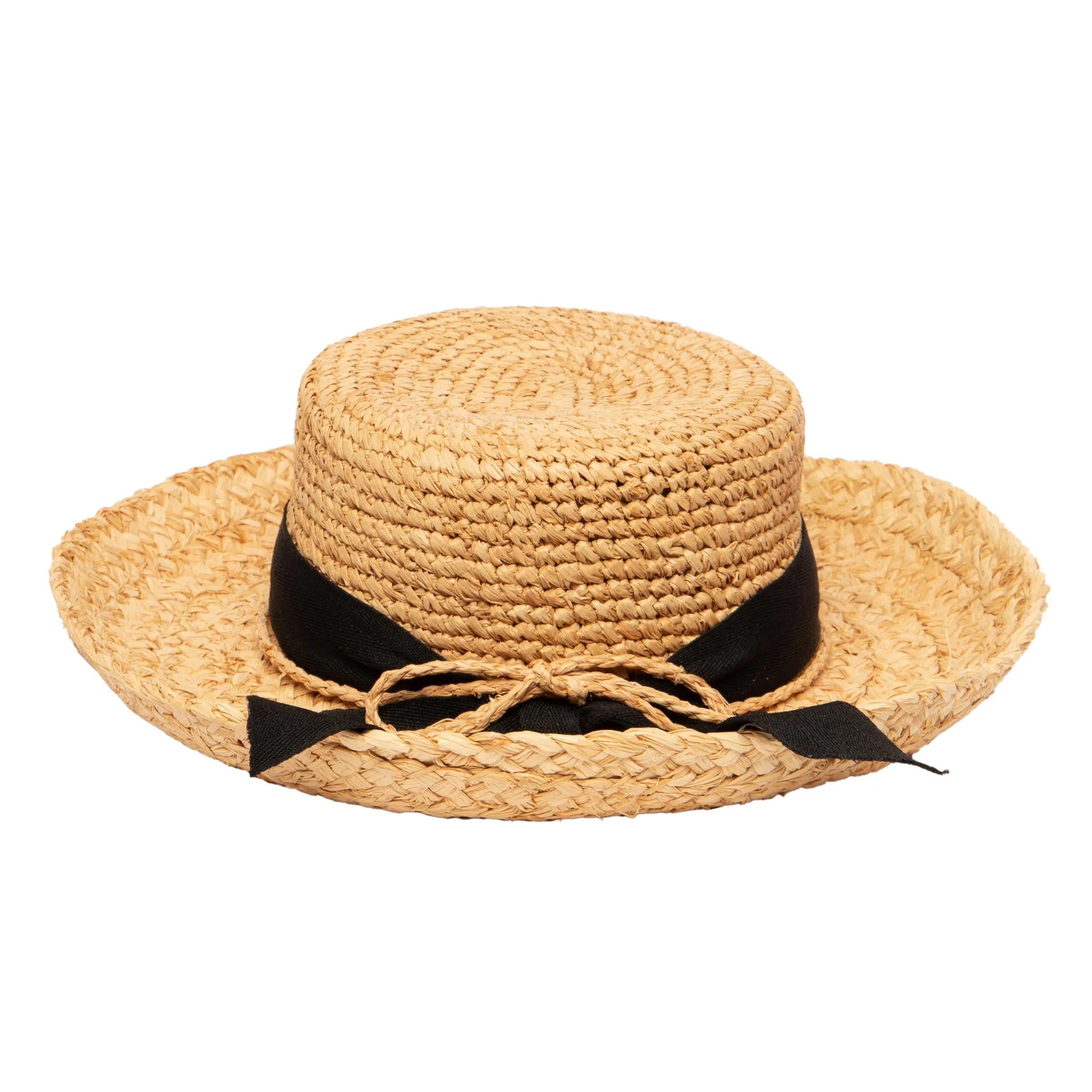 Kids' Raffia Hat With Ribbon (RHL9)