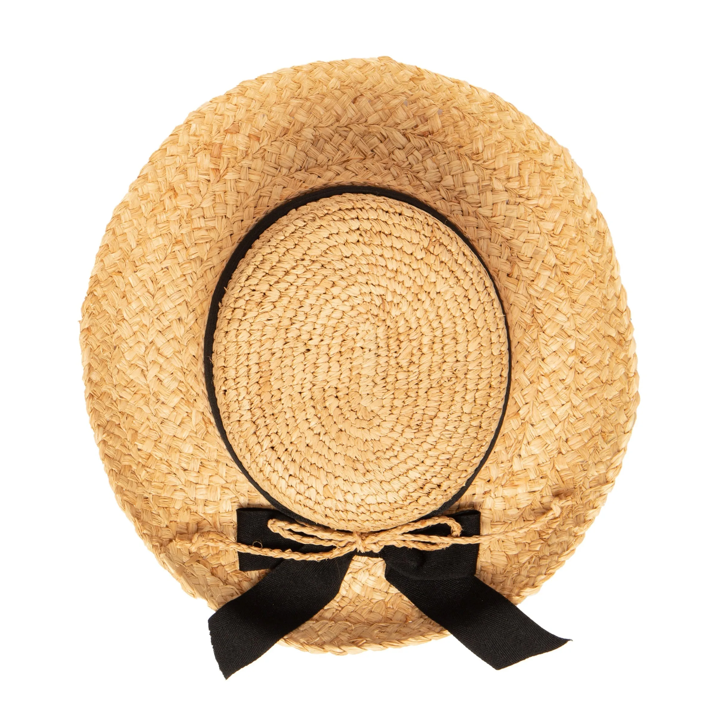 Kids' Raffia Hat With Ribbon (RHL9)
