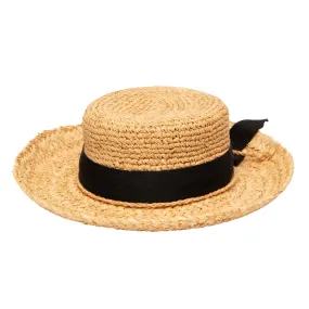 Kids' Raffia Hat With Ribbon (RHL9)