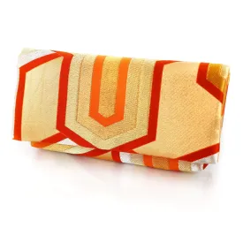 Kimono Obi Envelope Clutch Bag in Bishamon Pattern | Upcycled Kimono Obi Silk