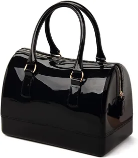 Ladies Summer Transparent Handbag Jelly Boston Shoulder Bag Candy Color Purses