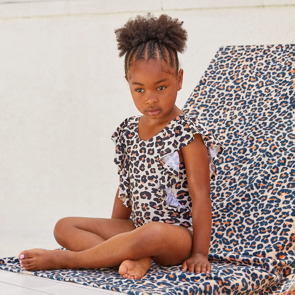 Lana Leopard Tan Beach Towel