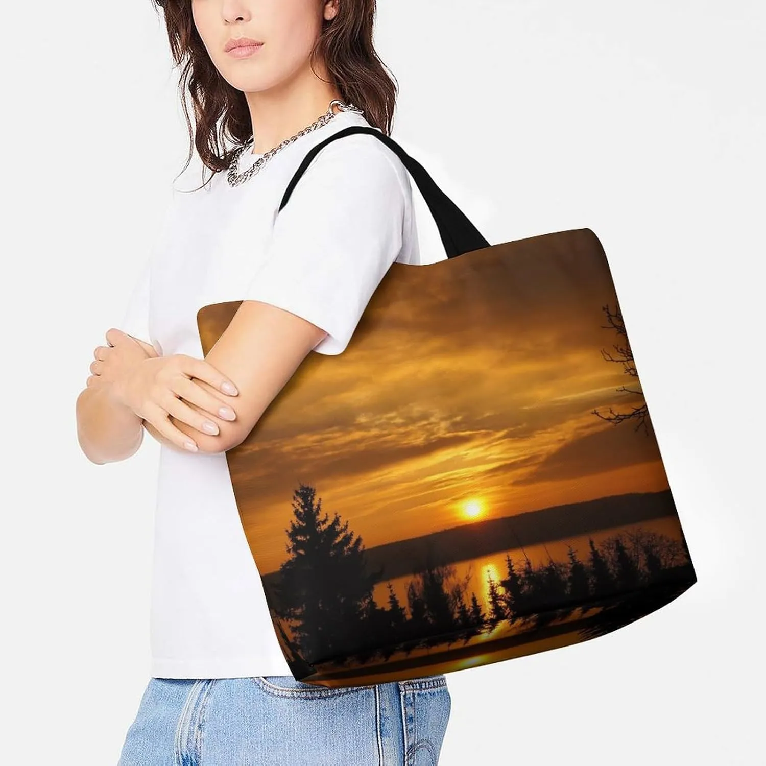 Large Capacity Shopping Tote Bag for Women, Girls