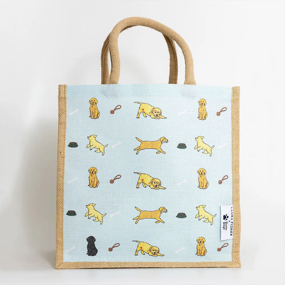 Laura Fisher x Guide Dogs jute bag