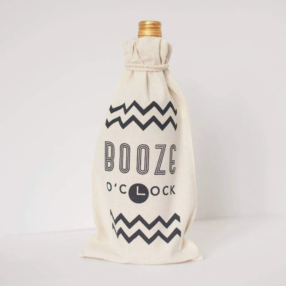 liquor gift bag, funny gift bag, birthday gift, booze o'clock