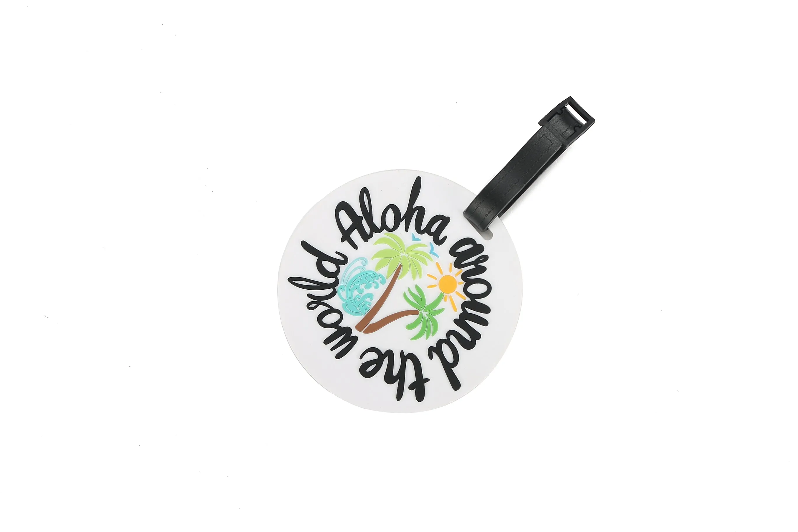 Luggage Tag Aloha Around the World White