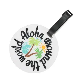 Luggage Tag Aloha Around the World White