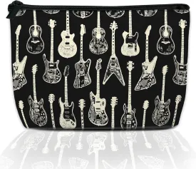 Makeup Bag Colorful Electric Guitar Cosmetic Bag for Women, Waterproof Large Capacity Travel Toiletry Organizer 9.55.9 Inch