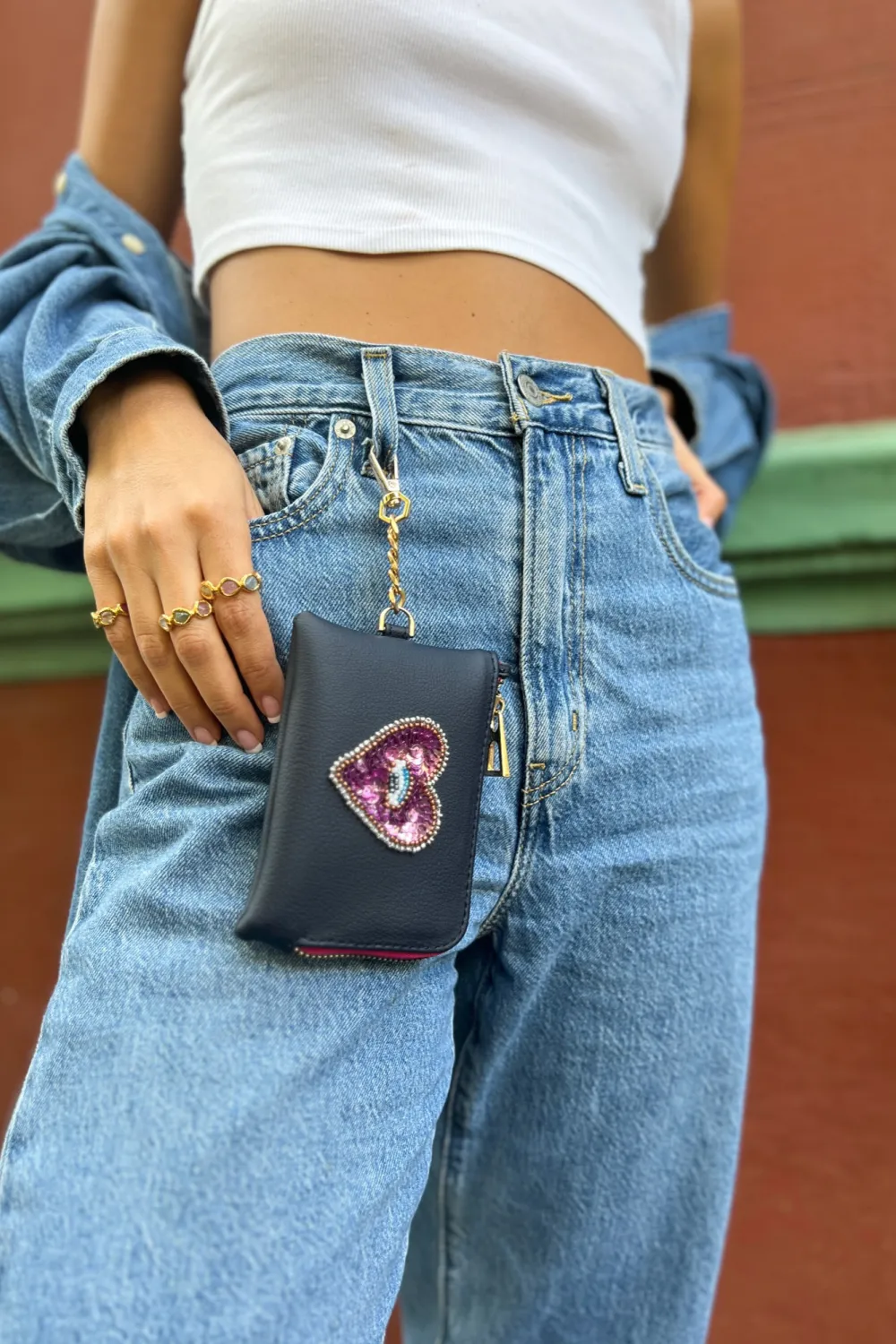 Marino Sacred Heart Purse in Cactus
